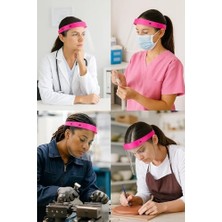 Vigordurus Ekonomik Siperlik, Tam Yüz Koruyucu, Ayarlanabilir Bantlı, Şeffaf, Hafif, Visör, Yüz Kalkanı, Iş Sağlığı, Güvenlik, Maske (Pembe, 2 Adet)