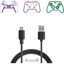 Vigordurus Gaming Usb-C Kablo - Siyah 1.5 Metre | Xbox, Ps5 Gamepad ve Akıllı Telefonlar Için USB Type-C Bağlantı ve Hızlı Şarj Kablosu