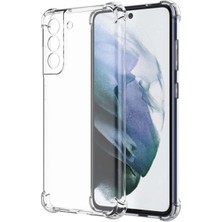 Vigordurus Galaxy S21 Fe ile Uyumlu ile Uyumlu Kapak Köşe Korumalı Airbag Antishock Şeffaf Silikon Kılıf