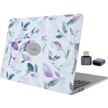 Vigordurus Air 13 Kılıf A2337 A2179 A1932 Uyumlu M1 Çip Mat Çiçek Desenli Lazer Uv Baskı Sert Kapak Ince Hafif Koruma Beyaz