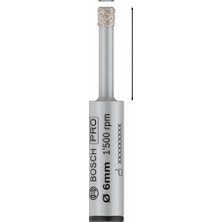 Vigordurus 1x Döner Matkaplar Için Pro Ceramic Dry Matkap Ucu, Silindirik Şaft (Döşemeler, Sert Fayanslar, Ø 6 Mm, Professional Aksesuar Döner Matkap/vidalamalar)