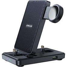Vigordurus JR-WQS02 4-In-1 Katlanabilir Kablosuz Şarj Istasyonu Type-C Siyah Standart