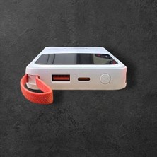 Vigordurus H22 10000 Mh Pd 20W ve USB 22.5W Fast Hızlı Şarj Dahili Type C ve Lightning Kablolu Dünya Standartlarına Uygun Polymer Batarya Birebir Amper LCD Göstergeli Powerbank