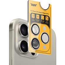 Vigordurus 16 Pro Max / 16 Pro ile Uyumlu Titanyum 9h Lens Koruyucu (Gray)