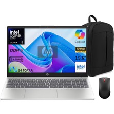 Hp Aı 15-FD2026NT Intel Core Ultra 5 225U 8gb 512GB SSD Windows 11 Pro 15.6" D51E0EA Snertech Çanta+Mouse