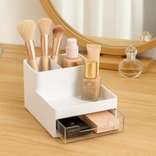 Vigordurus Lüks Şeffaf Makyaj Organizeri – Minimalist Masa Üstü Kozmetik, Kalemlik ve Takı Düzenleyici Kutusu