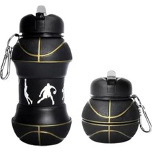 Basketbol Topu Tasarımlı Akordiyon Su Şişesi Su Matarası Suluk