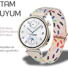 Vigordurus Serisi 18MM Esnek Kumaş Kordon ile Uyumlu Gt5 41MM/GT5 Pro 42MM/GT4 41MM Için Terleme Karşıtı Nefes Alabilen Bileğe Göre Ayarlanabilen Elastik Kayış