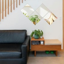 Vigordurus 2 Adet Kendinden Yapışkanlı Akrilik Pleksi Ayna, Esnek Dekoratif Duvar Aynası, Kırılmaz, Hafif, Kolay Montajlı Modern Süsleme, Ev, Ofis, Banyo ve Çocuk Odası Için Gümüş, 30X30 cm