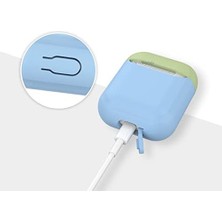Vigordurus Airpods 1 & 2 Nesil Uyumlu Silikon Kılıf – Darbe Emici, Yumuşak Mat Doku, Kaymaz Yüzey, Yedek Kapak Hediyeli – Şarj Giriş Uyumlu Koruyucu Kılıf Açık Mavi
