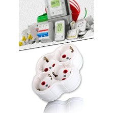 Vigordurus Fetih 101-04 Dörtlü Topraklı Fişli Priz 101-04 1410