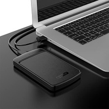 Vigordurus Usb3.0 2.5 Inç HDD SSD Harici Slim Harddisk Kutusu, 2020U3-BK, Siyah