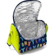 Vigordurus Erkek Çocuk Isı Yalıtımlı Beslenme Çantası - Lacivert Harf Baskılı