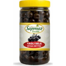 Sapmaz Tavaklı Yağlı Siyah Sele Zeytin 1 kg