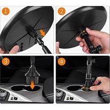 Vigordurus Araç Içi Telefon Tutucu Tepsisi Araba Için Ayarlanabilir 8,3 Inçlik Tepsi Üstü Telefon Tutucu, Telefon Yuvası ve 360 ° Döndürme Özellikli Araba Yemek Tutucu Tepsi