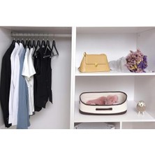 Vigordurus 24 Adet Siyah Ahşap Görünümlü Plastik Askı Kıyafet Elbise Gömlek Askısı Kancalı