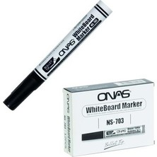Onas Beyaz Tahta Kalemi NS-703 Siyah 12'li Paket Okul ve Ofis Kullanımı İçin Uygun