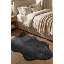Halı Special Yuma Antrasit Peluş Post Halı-Yumuşak-Yıkanabilir-Modern-Dekoratif