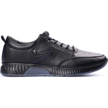 Meva 1979 Siyah Erkek Deri Casual Ayakkabı