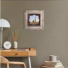 Vigordurus Ravza-I Mutahhara Taş Duvar Tablosu - Çerçeveli Taş Tablo - Dekoratif Duvar Sanatı - Modern Ev ve Ofis Duvar Dekoru T1-57