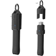 Vigordurus Type-C To Type-C Anahtarlık Tipi 240W 80GBPS 8k60Hz Mini Kablo Otgzb Siyah