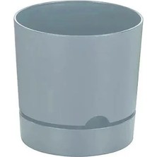 Poliwork Yuvarlak Tabaklı Saksı 5 Litre - 20.5 cm Büyük Boy Balkon ve Bahçe Saksısı