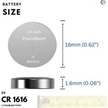 Vigordurus 1616 DL1616 3V Lityum Düğmeli Piller (5'li Paket)