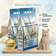 Northland Doğal Bentonit Tozsuz Marsilya Sabun Kokulu Kedi Kumu 10 Lt x 2 Adet