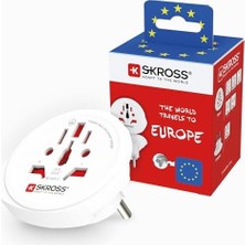 Vigordurus Swıss Seyahat ADAPTÖRÜ,1.500.211-E,WORLD To Europe,beyaz