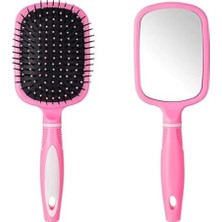 Vigordurus Aynalı Tarak - Yumuşak Uçlu, Esnek ve Kolay Tutumlu Dayanıklı Saç Tarağı (Pembe)