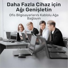 Vigordurus Cudy FS108 8-Port 10/100MBPS Metal Kasa Masaüstü Switch, Tak ve Çalıştır, Duvara Monte Edilebilir Tasarım, Fansız Sessiz Çalışma, Ev ve Ofis Için Ethernet Çoklayıcı