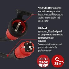 Vigordurus Profesyonel Serisi IP44 Lisanslı Dış Mekan ve Araç Şarjına Uygun 25 Metre Uzatma Kablosu 5 Yıl Garantili H07RN-F 3g2.5