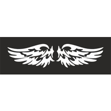 Hediyene Bak 2'li Kanat Araç, Araba, Oto, Motorsiklet, Kask, Laptop, Cam Sticker 15X7,5 cm
