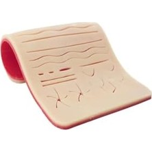 Vigordurus Edulaparoskopi Silikon Dikiş Pedi 19X9 cm 7 mm Küçük Boy Eğitim Matı Simülasyon Amaçlı Dikiş Pedi