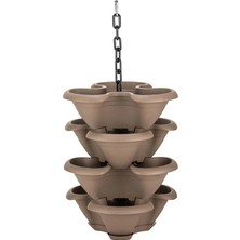 Poliwork Dekoratif Makrome Saksı 30 Lt – Büyük Boy Örgü Desenli Bahçe Saksısı