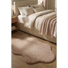 Halı Special Yuma Kahverengi Peluş Post Halı-Yumuşak-Yıkanabilir-Modern-Dekoratif