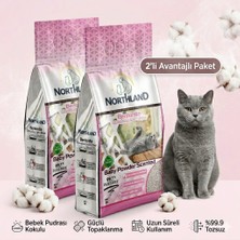 Northland Doğal Bentonit Tozsuz Bebek Pudrası Kokulu Kedi Kumu 10 Lt x 2 Adet