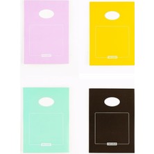 Vigordurus A5 Renkli Bloknot 50 Yaprak, Noktalı 4'lü Paket, Eflatun, Sarı, Turkuaz, Gri