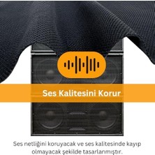 Vigordurus Hoparlör Kumaşı Airfile Örgülü Toz Engelleyici Kızılötesi Sinyalleri Engellemez 3D Akustik (100X150)