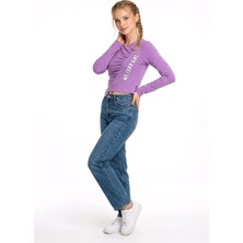 Kadın Crop Model No Fear Sweatshirt