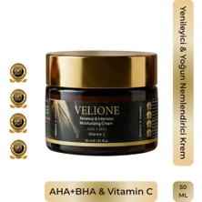 VELIONE AHA+BHA Yoğun Nemlendirici Cilt Bakım Kremi & Dolgunlaştırıcı Bakım 50ml (Kutusuz)