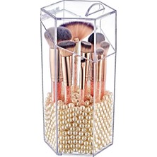 Vigordurus Box Up Akrilik Kapaklı Fırça Düzenleyici ve Makyaj Organizeri