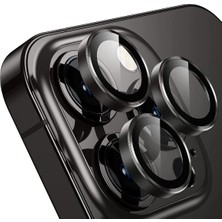 Vigordurus Buff 13 Pro / 13 Pro Max Screen Protector 9h Safir Cam Kamera Metal Lens Koruyucu Siyah, Buff Labs