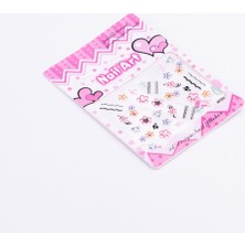 Vigordurus Bimotif Renkli Yapışkanlı Tırnak Sticker Seti, Karışık 1 Adet