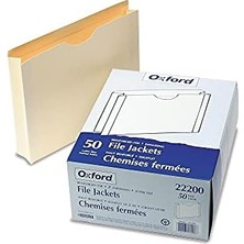 Vigordurus Dosya Ceketleri, Mektup Boyutu, Manila, 2" Genişletme, Başparmak Kesimli Güçlendirilmiş Düz Kesim Sekmeler, Kutu Başına 50 (22200EE), Bej