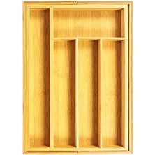 Vigordurus 7 Bölmeli Bambu Kaşıklık Antibakteriel Çekmece Içi Düzenleyici Organizer