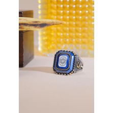INNUENDO JEWELRY 925 Ayar Gümüş Hz. Süleyman Mührü Ay Yıldız Detaylı Erkek Yüzük
