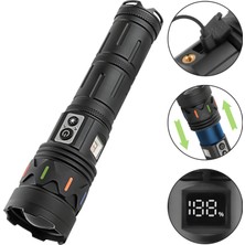 İdragon AF002 Ultra Güçlü LED El Feneri - P360 Lazer Odaklama & Acil Durum Powerbank Fonksiyonlu Fener