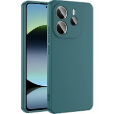 Caseart Xiaomi Redmi Note 14 4g ile Uyumlu Kapak Kamera Korumalı Içi Kadife Lansman Silikon Kılıf - Yeşil