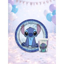 Parti Adresi Stiitch Temalı Tabak Bardak Set 8'li